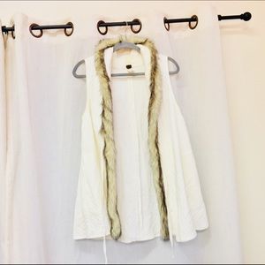 Summer/fall faux fur collared jacket